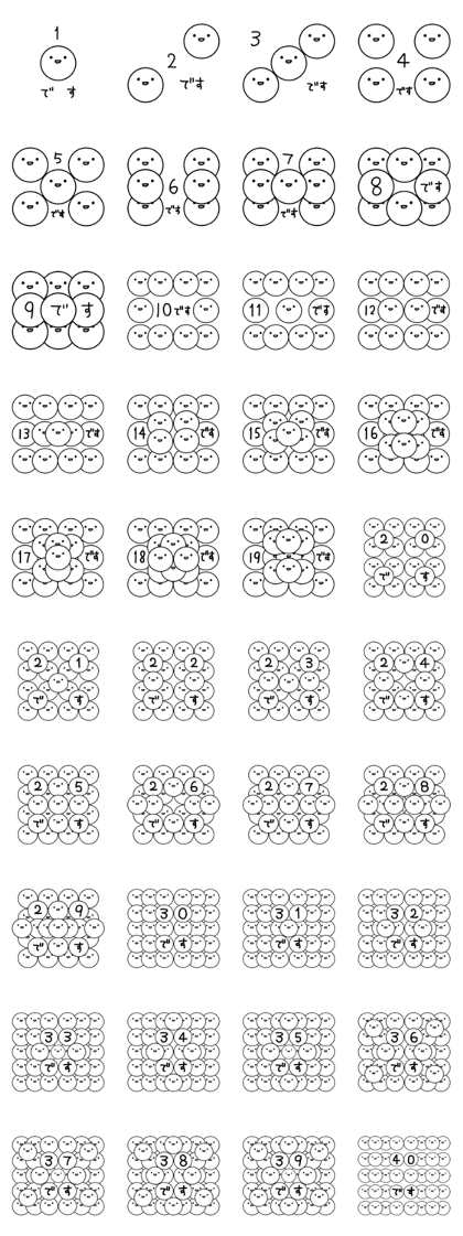 round men count 1 to 40