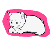 kawaii cat stamp