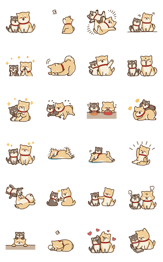 動く かわいい柴犬達 Lineクリエイターズスタンプ Stamplist