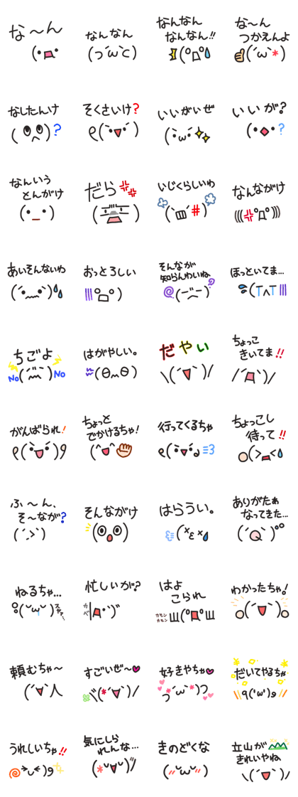 Simple Toyama dialects stickers
