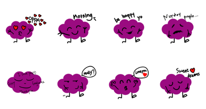 purple cloud emoji