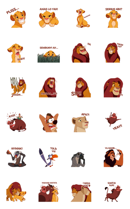 LINE Official Stickers The Lion King