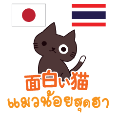 面白い猫日本語タイ語