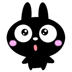 Black Cute Rabbit