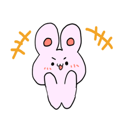 simple pink rabit