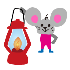 A mouse that loves camping