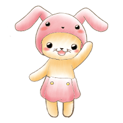 Nobi-chan in a rabbit hat