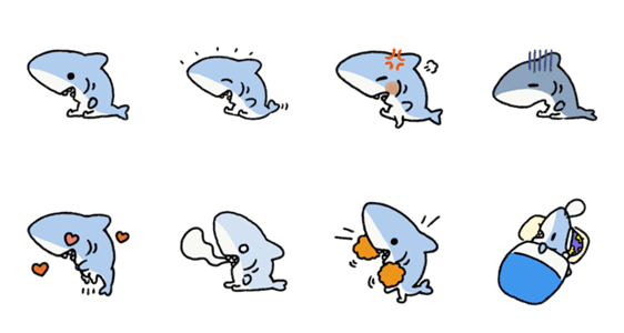 ゆるかわサメ君の日常 Lineクリエイターズスタンプ Stamplist ゆるかわサメ君の日常 Lineクリエイターズスタンプ Stamplist
