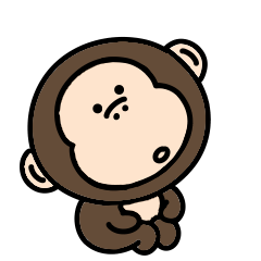 Surrest mini monkey's intense Aizuchi