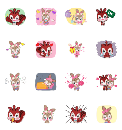 Lovit and Da ram Animated Stickers!