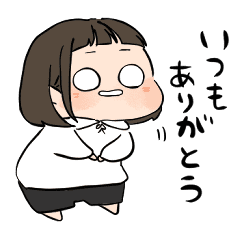 前髪短め女の子 Line スタンプ Line Store 前髪短め女の子 Line スタンプ Line Store