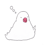 Sticker of a white Java sparrow