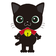 Short tail Black cat -chan