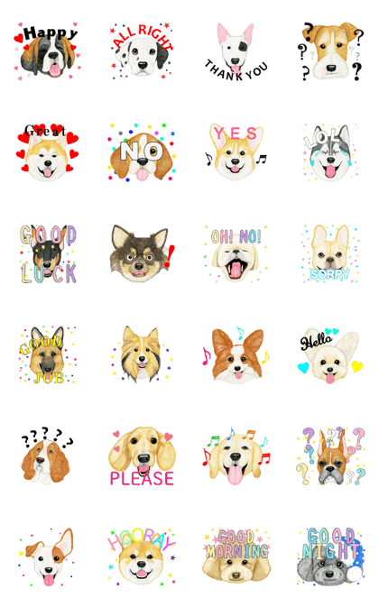 Dog motion sticker