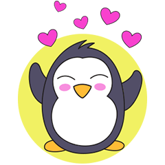 鵝卵石 - 可愛的企鵝