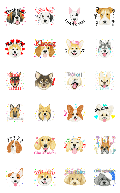 Dog motion sticker (Vietnamese)