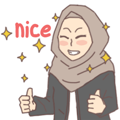 Basic Hijab Girl - Animated Stickers