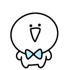 A fierce sticker of a surreal little guy