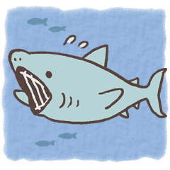 Animated Basking shark