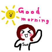Name sticker used by Sue