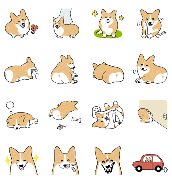 かわいいかわいいコーギー Lineクリエイターズスタンプ Stamplist かわいいかわいいコーギー Lineクリエイターズスタンプ Stamplist
