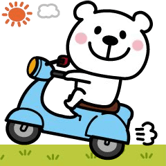 It move! Bear's contact sticker