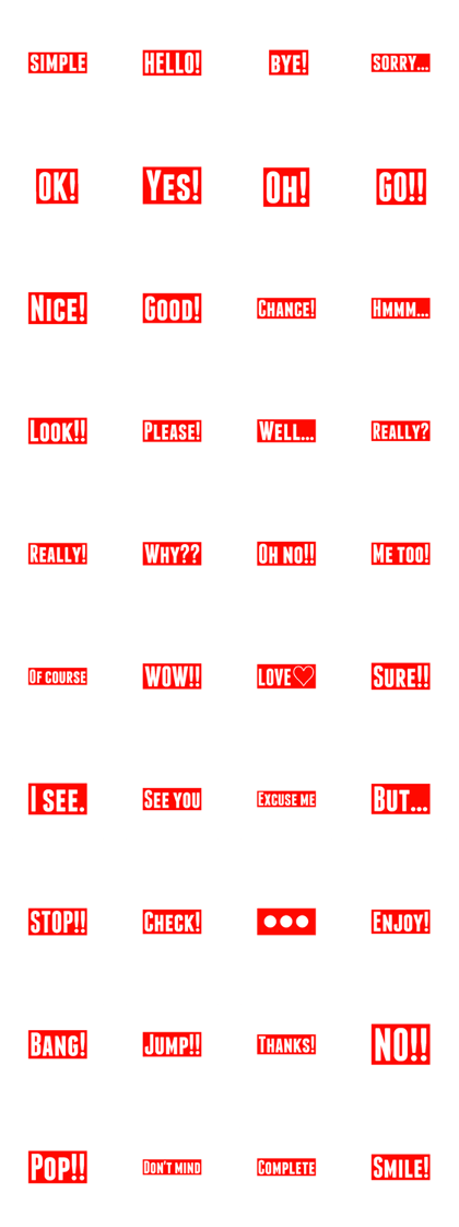 A simple stamp(red&white)