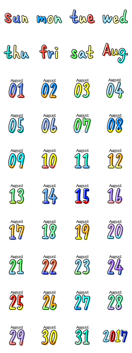 August sticker