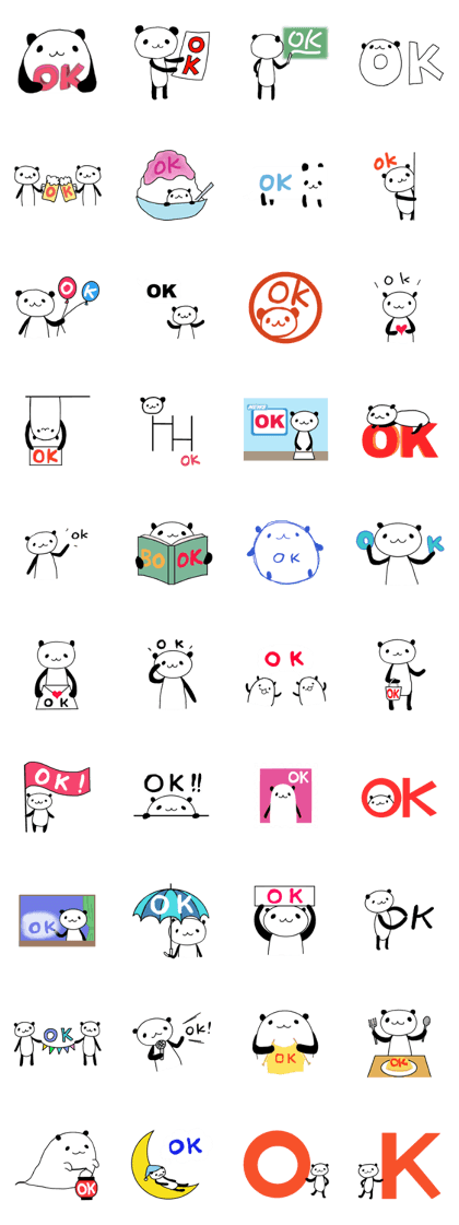 OK Panda Sticker