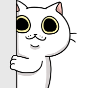 White meow meow sticker