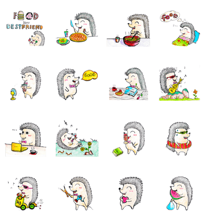 Mr.F (the hedgehog) : LOVES FOOD