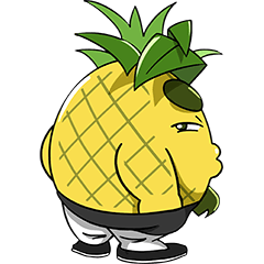 The young man of pineapple