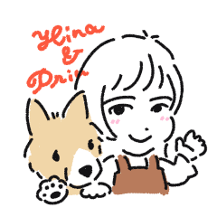 Hinata and her dog