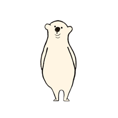 Simple sticker of Mr. polar bear