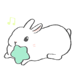 White rabbit LINE sticker