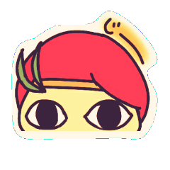A strange sticker. Sticker style