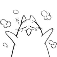 소희만화 심플 고양이 캐릭터 스티커