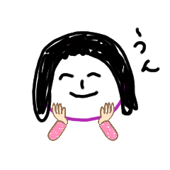 女の子のスタンプGirl's.stamp