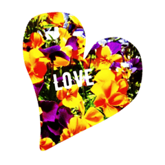 カラフルお花スタンプ