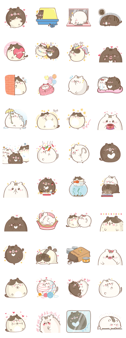 Fat cat and friends.