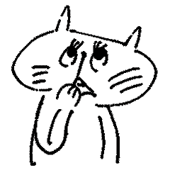 scribble cat sticker