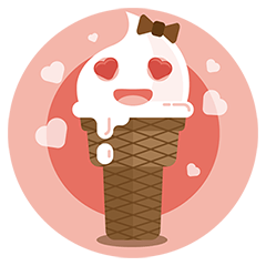Cute and fresh summer ice cream stickers