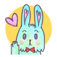 Blue Bunny with heart