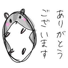 An unenthusiastic hamster(Djungarian)