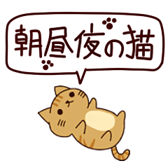 朝昼夜の猫日本語