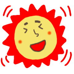 It Is sticker of cute sun.