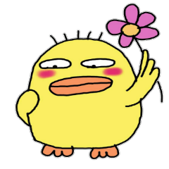 Cheerful yello bird