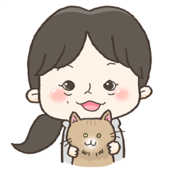 Flutist girl and her cat Mugi