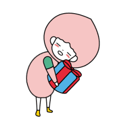 Pink Hood with a pink cheek