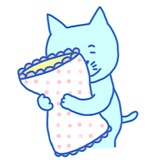 Blue cat Stickers